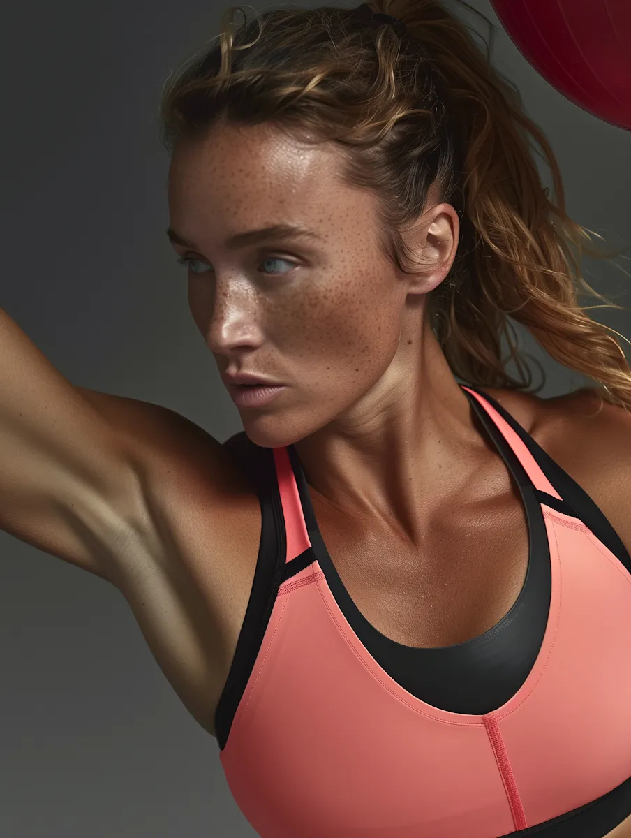 Athletic woman close up